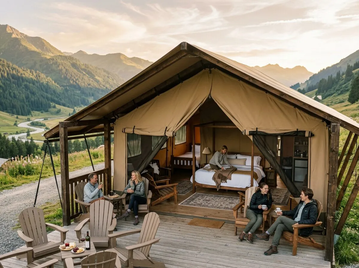 Luxus Zelt für 6 Personen – Ausstattung & Komfort